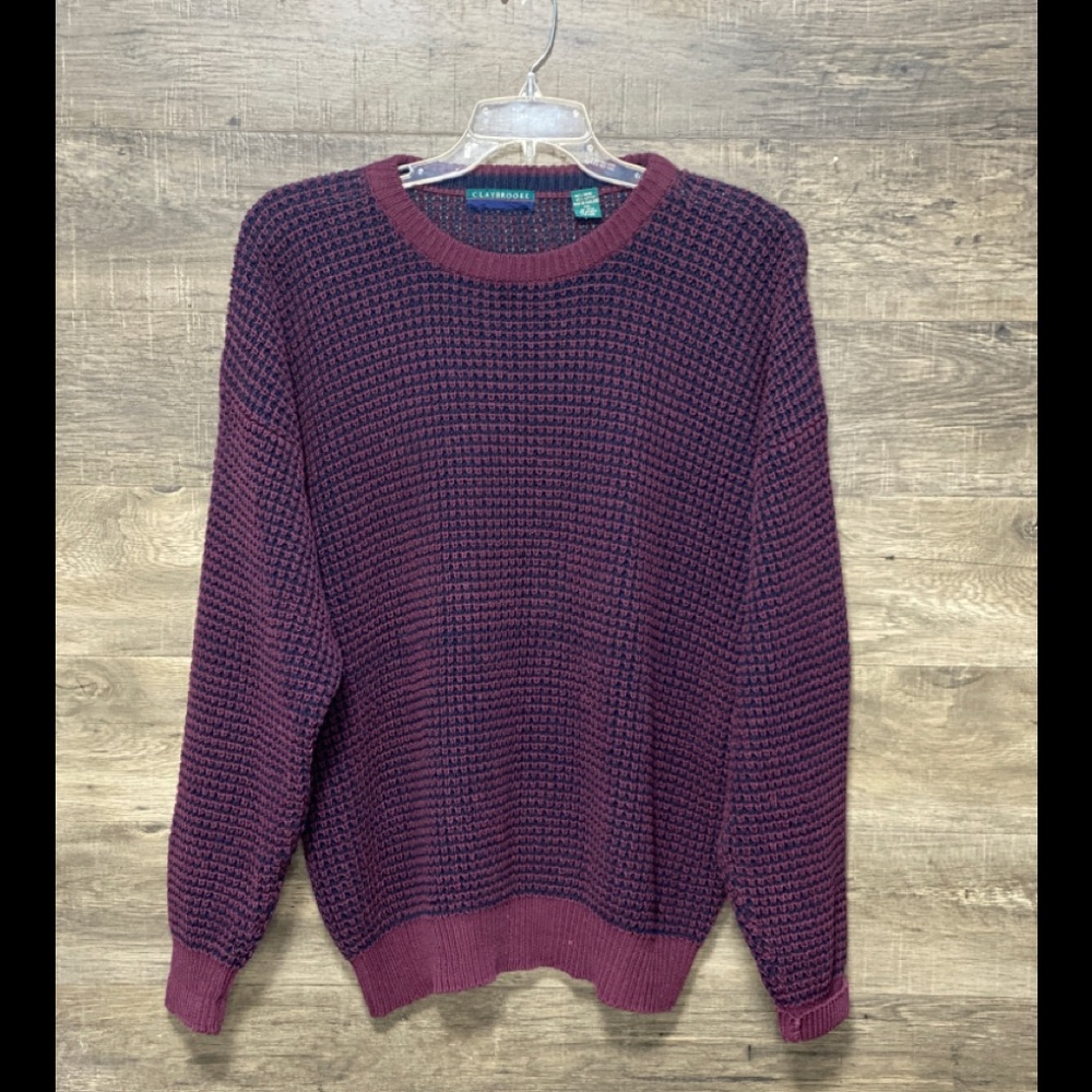 Men’s XXL Burgundy & Navy Clay Sweater
